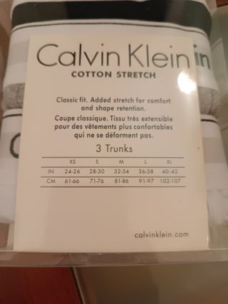 Pack 3 Calzoncillos Calvin Klein talla xl