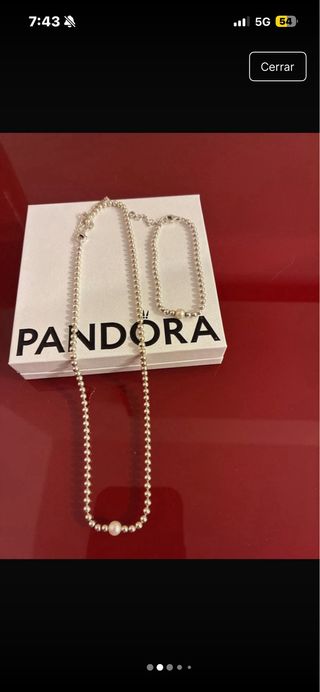 Conjunto Pandora Collar y Pulsera