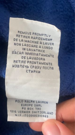 Sudadera Polo Ralph Lauren cremallera Talla L