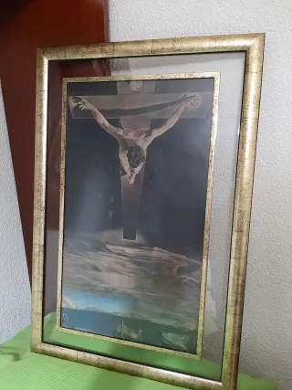 Cuadro Cristo de Dalí (reproducción) enmarcado.
