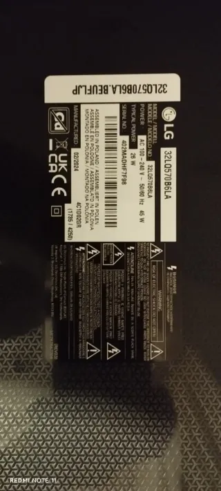 Despiece TV LG 32LQ570B6LA Pantalla Rota