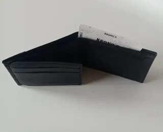 Cartera piel Kronos Negra con Monedero