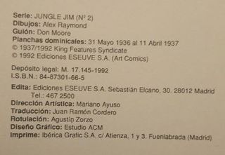 COMIC - JUNGLE JIM - DOS LOTES