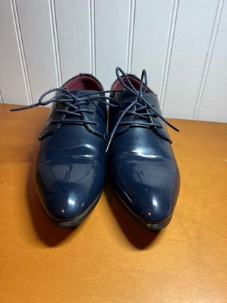 Zapatos Charol Oxford Azul