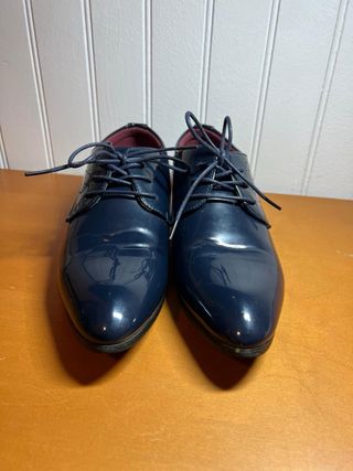 Zapatos Charol Oxford Azul