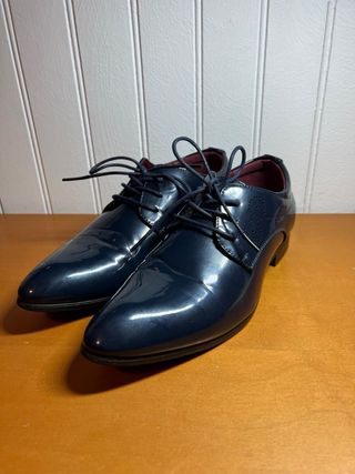 Zapatos Charol Oxford Azul