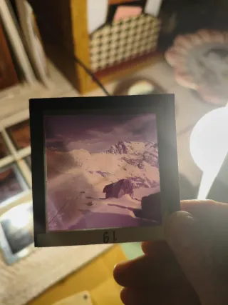 Antiguas diapositivas de cristal