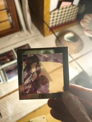 Antiguas diapositivas de cristal