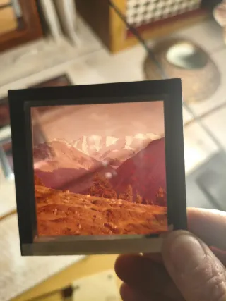 Antiguas diapositivas de cristal