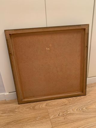 Espejo Decorativo Grande 76x76 cm Marco Negro