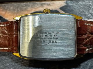 Orologio Citizen Rettangolare Oro Marrone