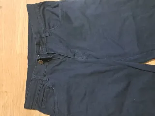 Pantalón recto azul marino mujer