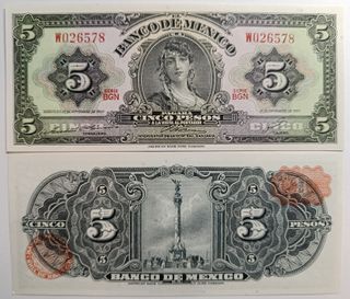 BILLETE MEXICO 10 PESOS 1967 PICK 60J