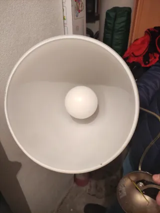 Lámpara colgante blanca de cristal