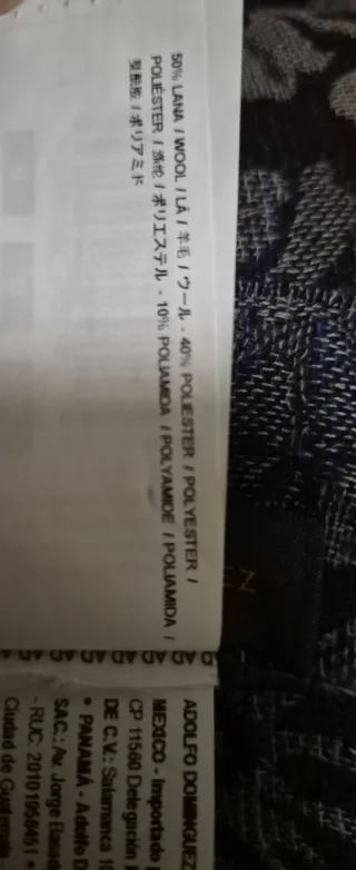 Pashmina Adolfo Dominguez Negra y Gris