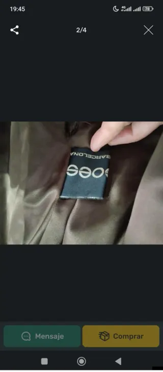 Chaquetón vintage mujer marrón multicolor