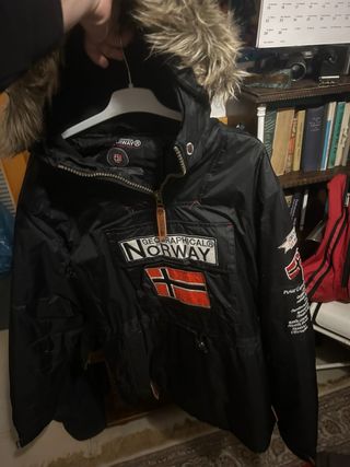 Abrigo Geographical Norway Negro Talla M