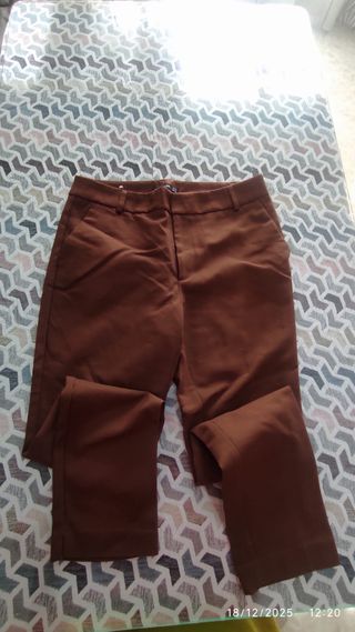 Pantalón Stradivarius Marrón Talla S
