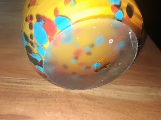 Jarrón de cristal multicolor