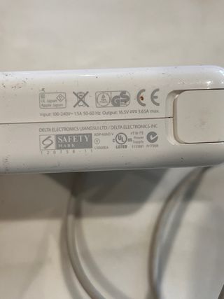 Cargador Apple MacBook MagSafe original 60W/85W