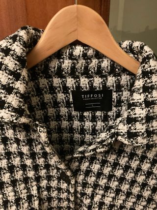 Sobrecamisa cuadros TIFFOSI negra y blanca