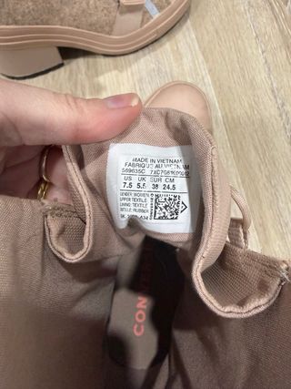 Botas Converse Beige/Rosa Talla 38