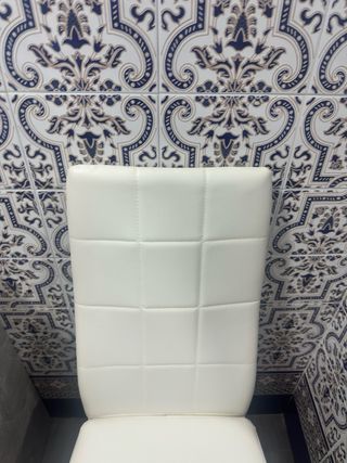 Juego 4 Sillas Piel Sintética Blanca