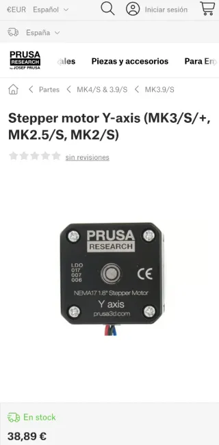 Prusa 3D MK3S Kit de Motores