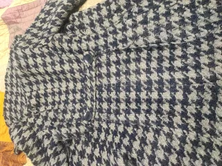 Abrigo de lana con foulard