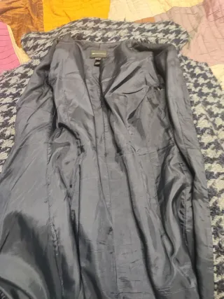 Abrigo de lana con foulard