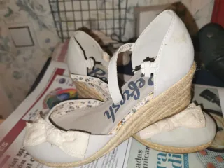 Zapatos esparto Mujer Beige/Blanco