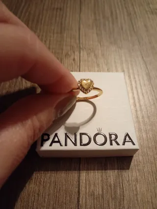 Anillo Pandora Corazón Infinito Oro Blanco
