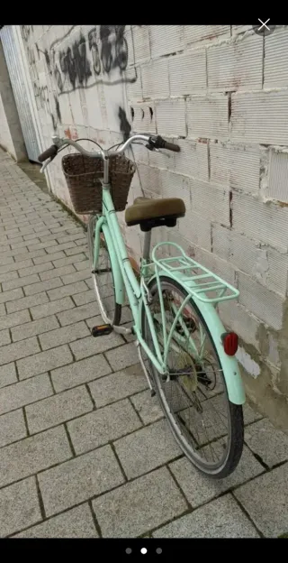 Bicicleta Monty con Cesta y cadena en piel.