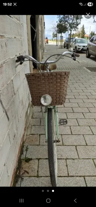 Bicicleta Monty con Cesta y cadena en piel.