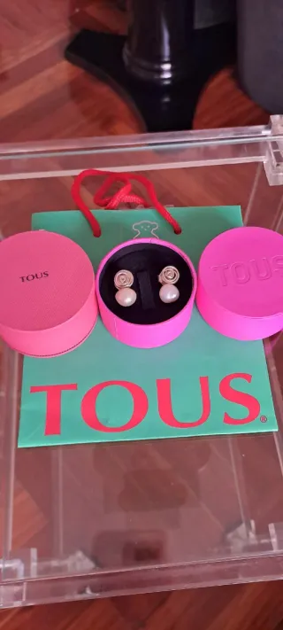 Pendientes Tous XL Niu Perla Plata