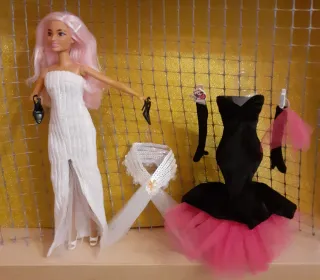 Barbie con abiti e accessori