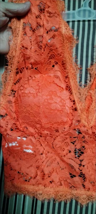 Bralet naranja encaje