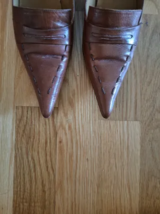 Zapatos de vestir piel mujer marrones