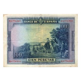 Billete 100 Pesetas España 1928 Alfonso XIII