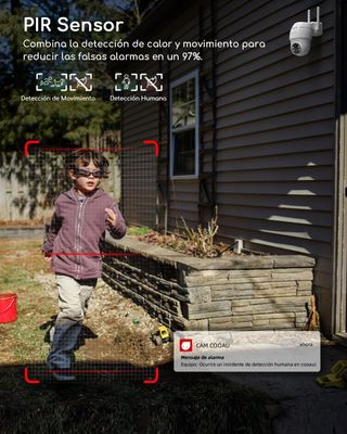 Cámara Vigilancia Exterior COOAU Batería