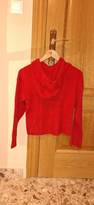 Sudadera de punto roja