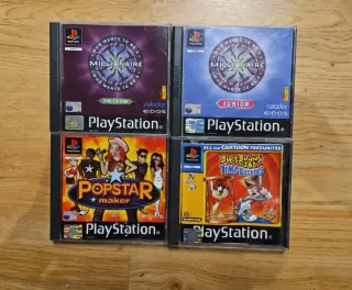Lote 4 Juegos PS1: Popstar, Millionaire x2, Bugs B