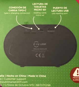 Altavoz Bluetooth ZIU Loop - PRECINTADO
