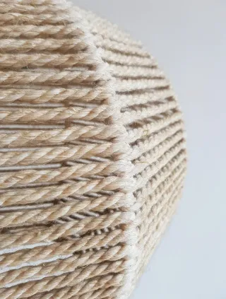 Lámpara colgante de cuerda. Vintage, 70s.