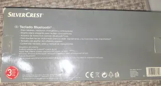 Teclado Bluetooth Silver Crest Blanco y Plateado