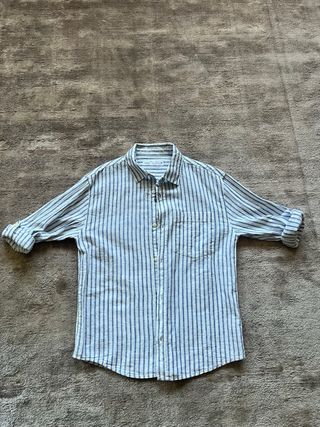 Camisa Zara Rapaz Riscas Azuis