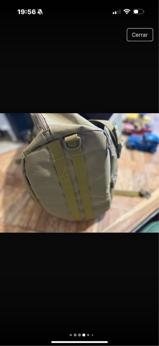 Mochila de Montañismo Beige y Azul