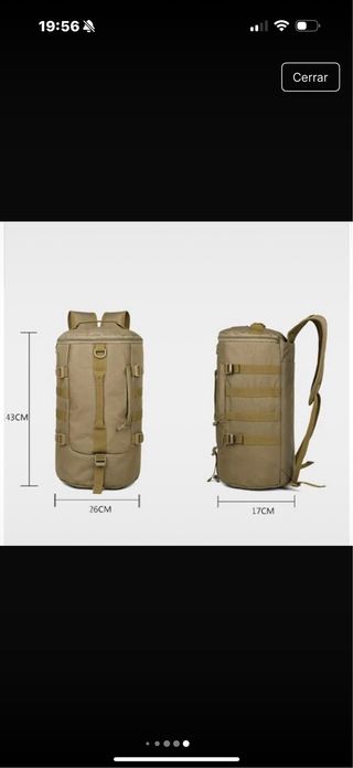 Mochila de Montañismo Beige y Azul