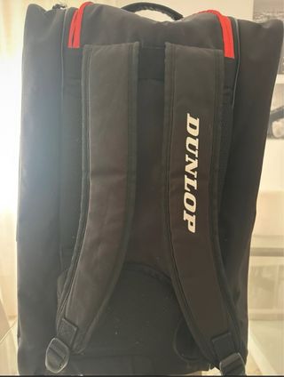 Paletero Dunlop Padel Negro Rojo