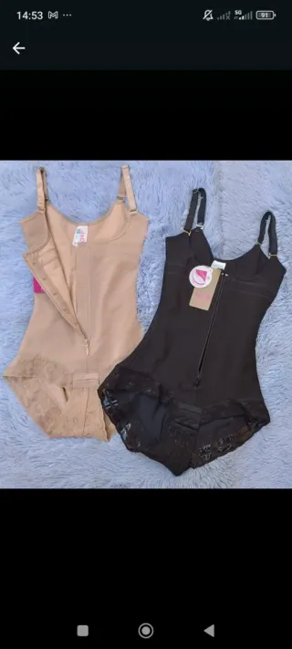 Fajas Colombianas Beige y Negra